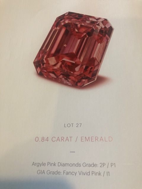 CERTIFIED ARGYLE Emerald Diamond 0.84CT 2P P1