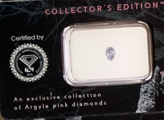 ORIGIN ARGYLE Pear Diamond 0.25ct Blue VS2 Collector's Edition