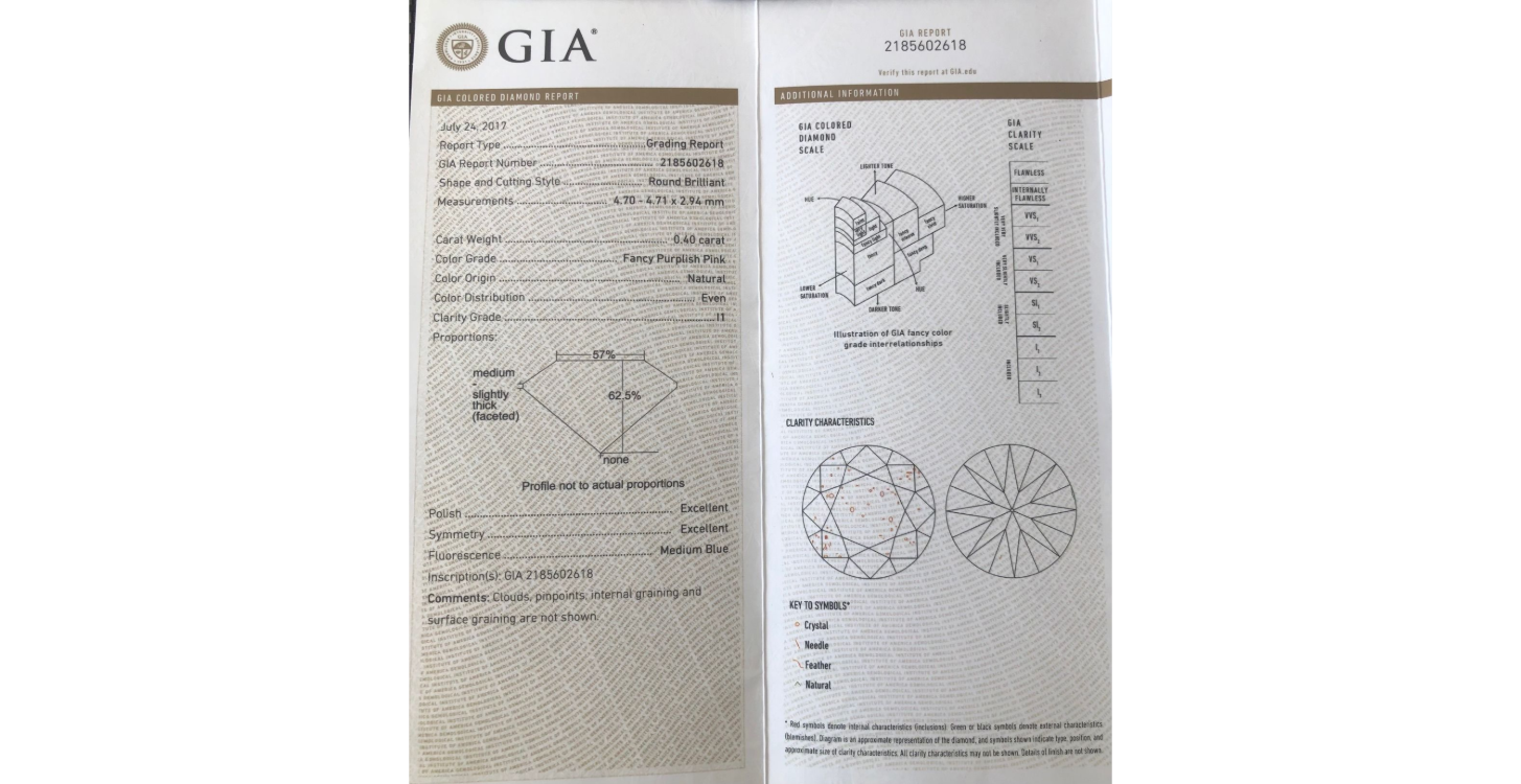 ORIGIN ARGYLE Round Diamond 0.40ct 6P P1