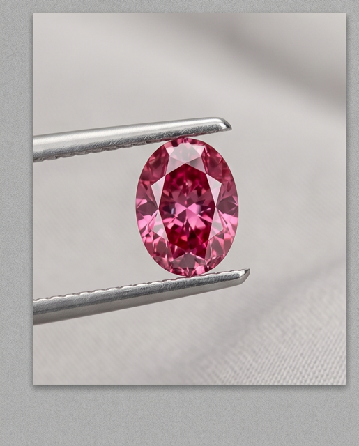 CERTIFIED ARGYLE Oval Diamond 0.17ct 2PP SI1