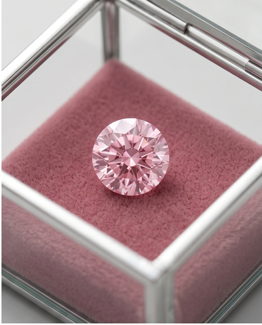 CERTIFIED ARGYLE Round Diamond 0.16ct 8P P1