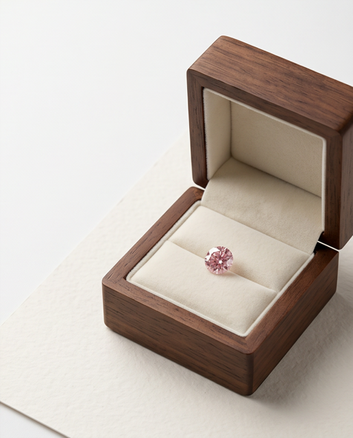 CERTIFIED ARGYLE Round Diamond 0.08ct 7PR SIAV