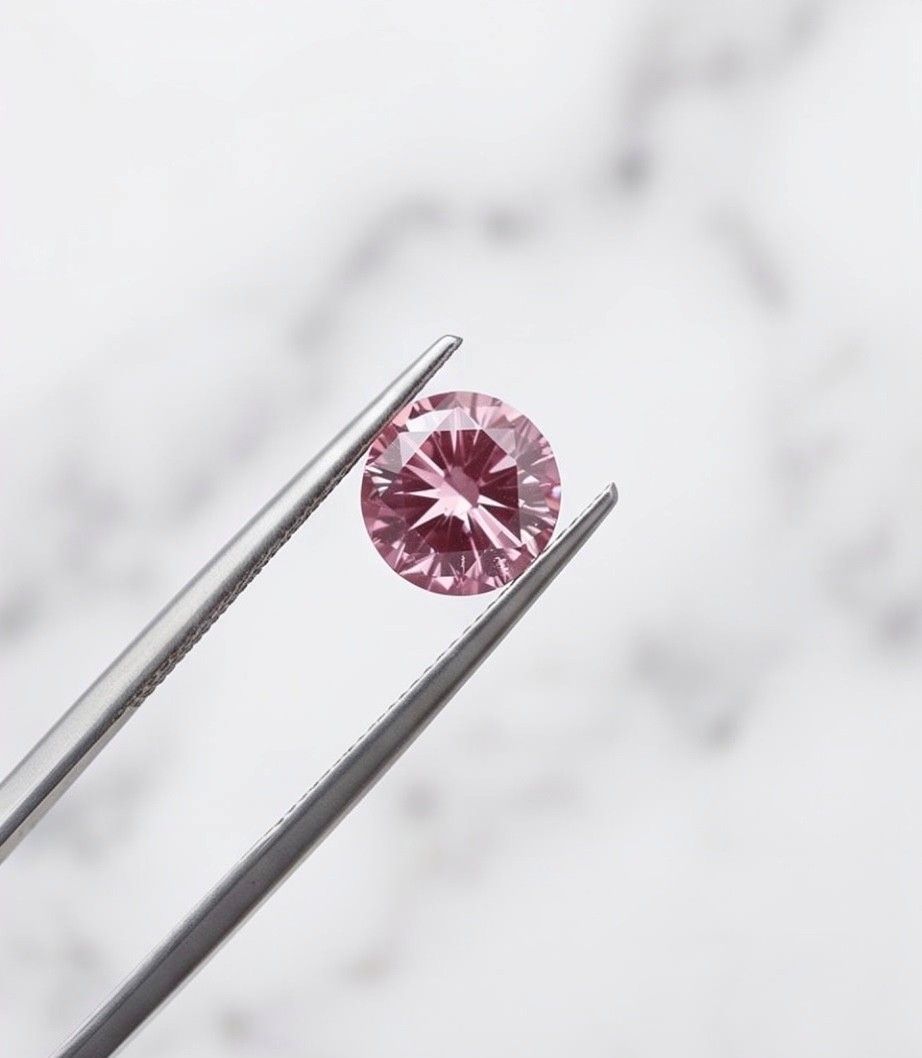 CERTIFIED ARGYLE Round Diamond 0.20ct 3PP P1