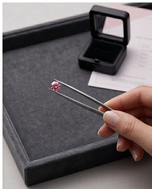 CERTIFIED ARGYLE Round Diamond 0.15ct 5PP SI2