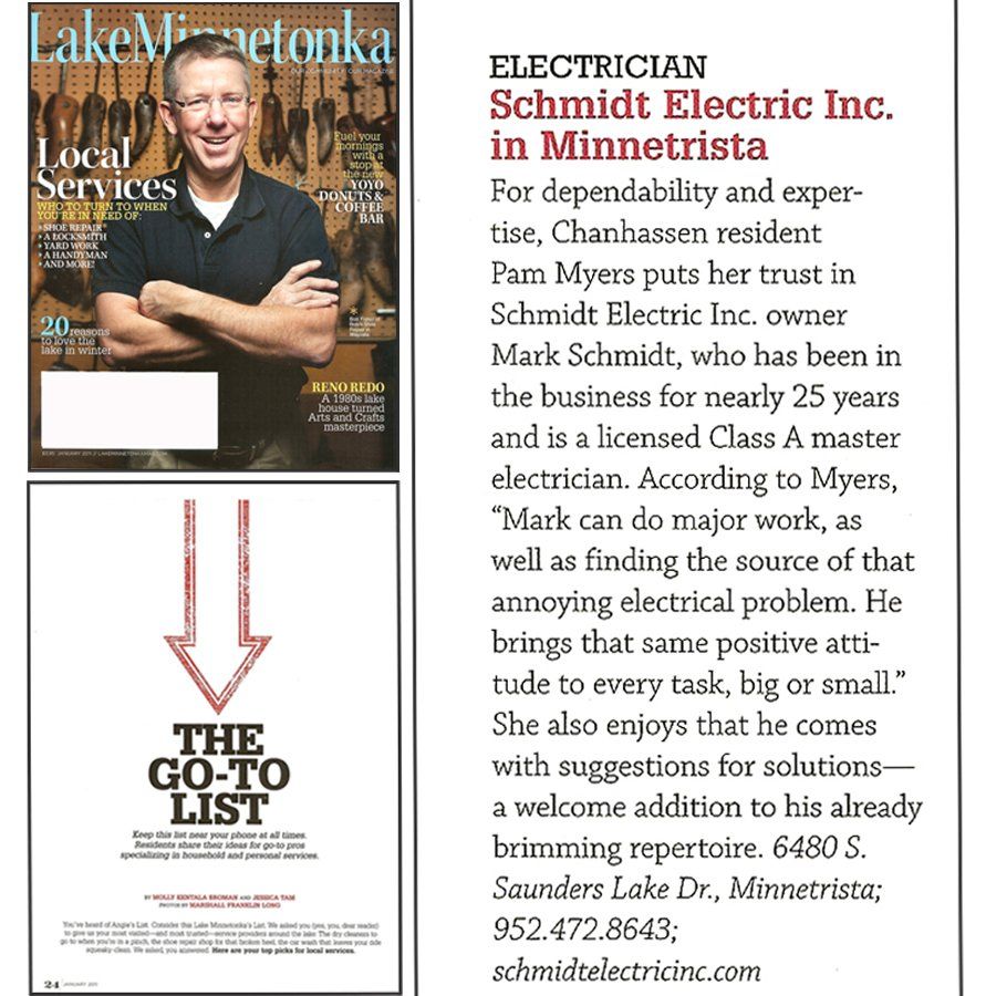 Man Caught a Big Fish — Mound, MN — Schmidt Electric, Inc.