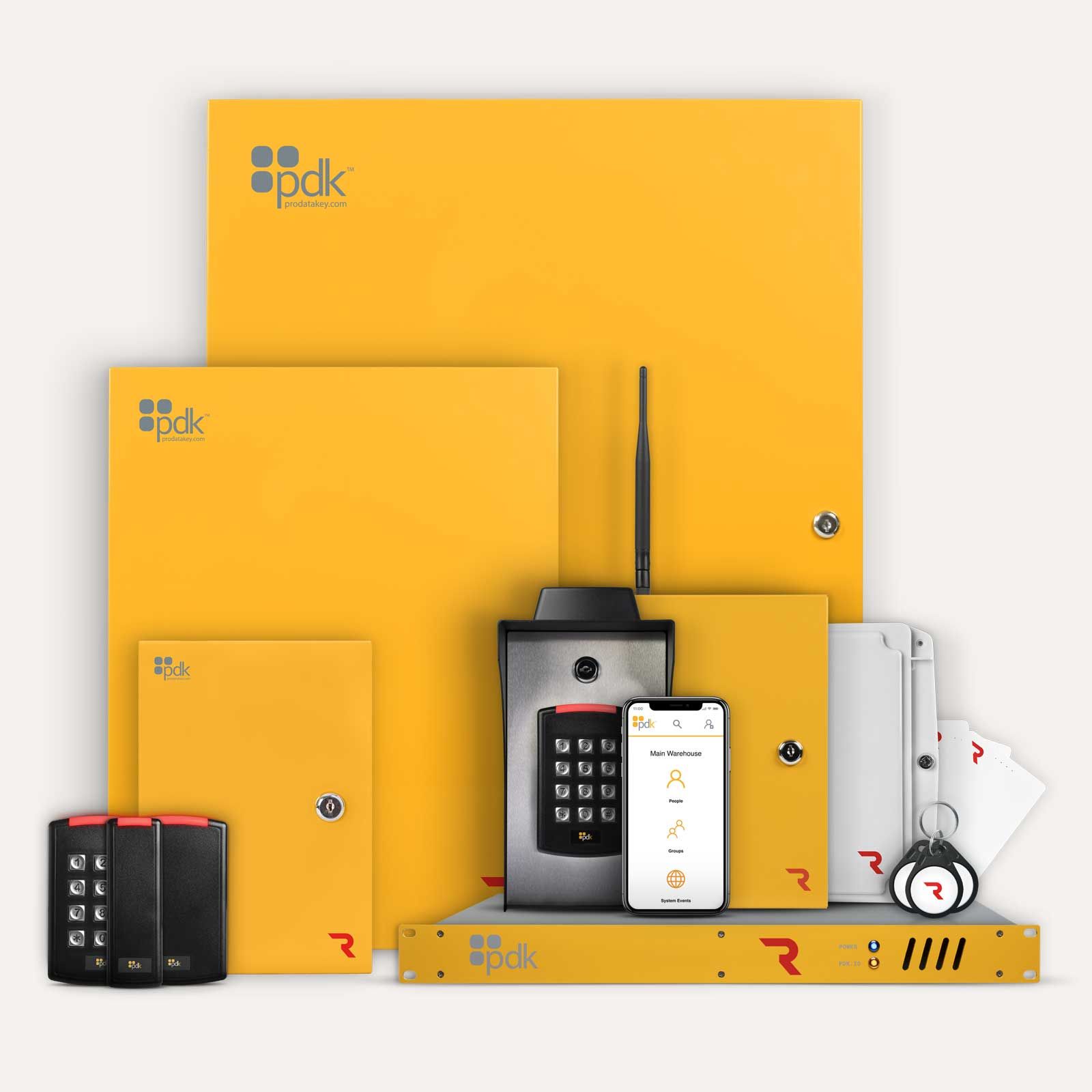 A white box with the words akuvox open a smart world on it.