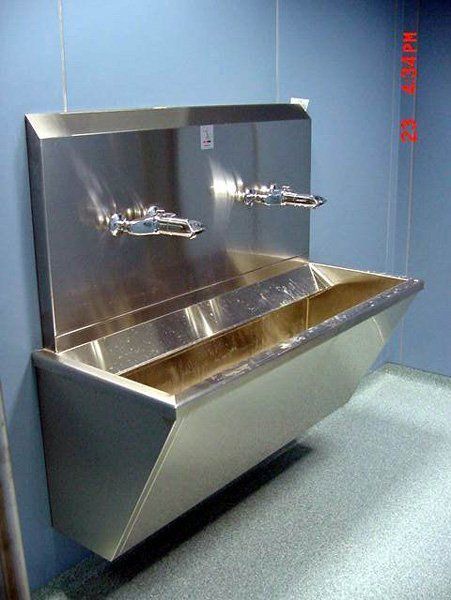 Lavabo chirurgo in acciaio inox