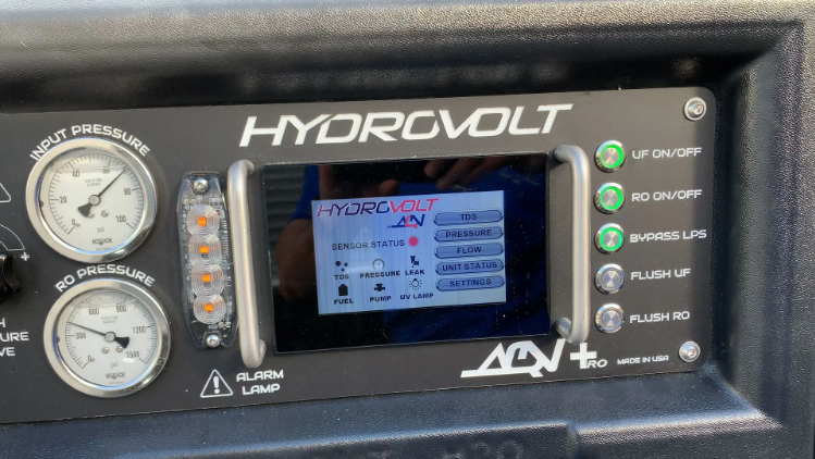 HydroVolt Testing and Alarm Touch Screen 