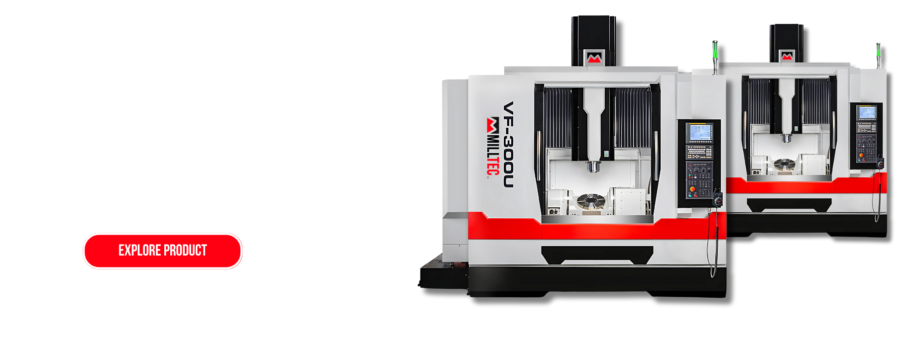 Three machines are sitting next to each other on a white background.