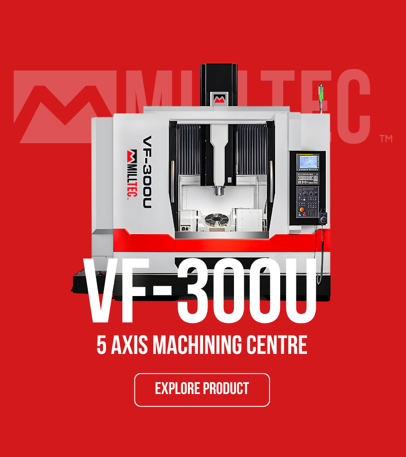 An advertisement for a machine called vf-300u