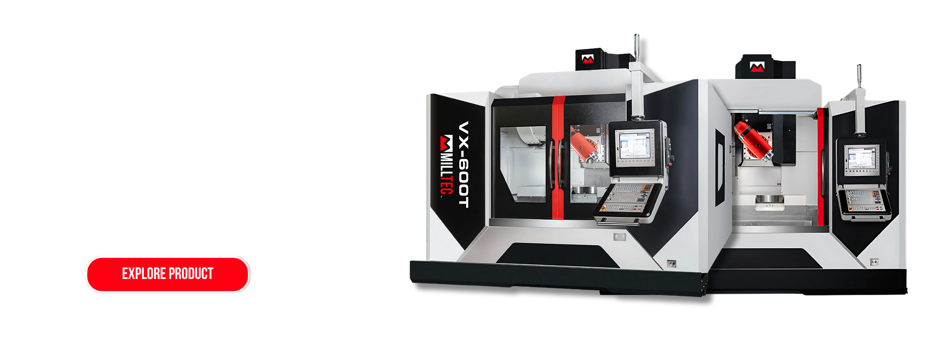 Two machines are sitting next to each other on a white background.