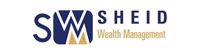 The logo for sw shield wealth management is blue and gold.