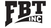 A black and white logo for a company called fbt inc.