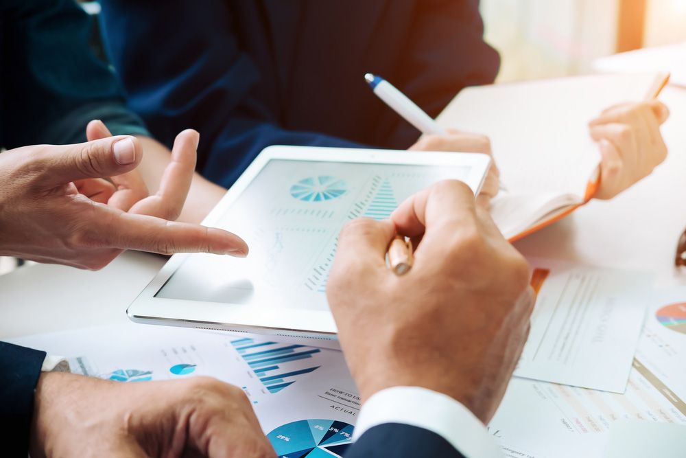 Business adviser meeting to analyze and discuss the situation — Town Planning Sunshine Coast, QLD