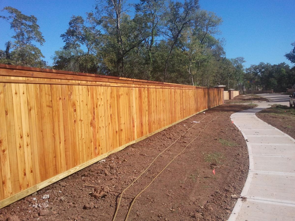Vertical Wood Perimeter Fence — Pearland, TX — Fence Keeper