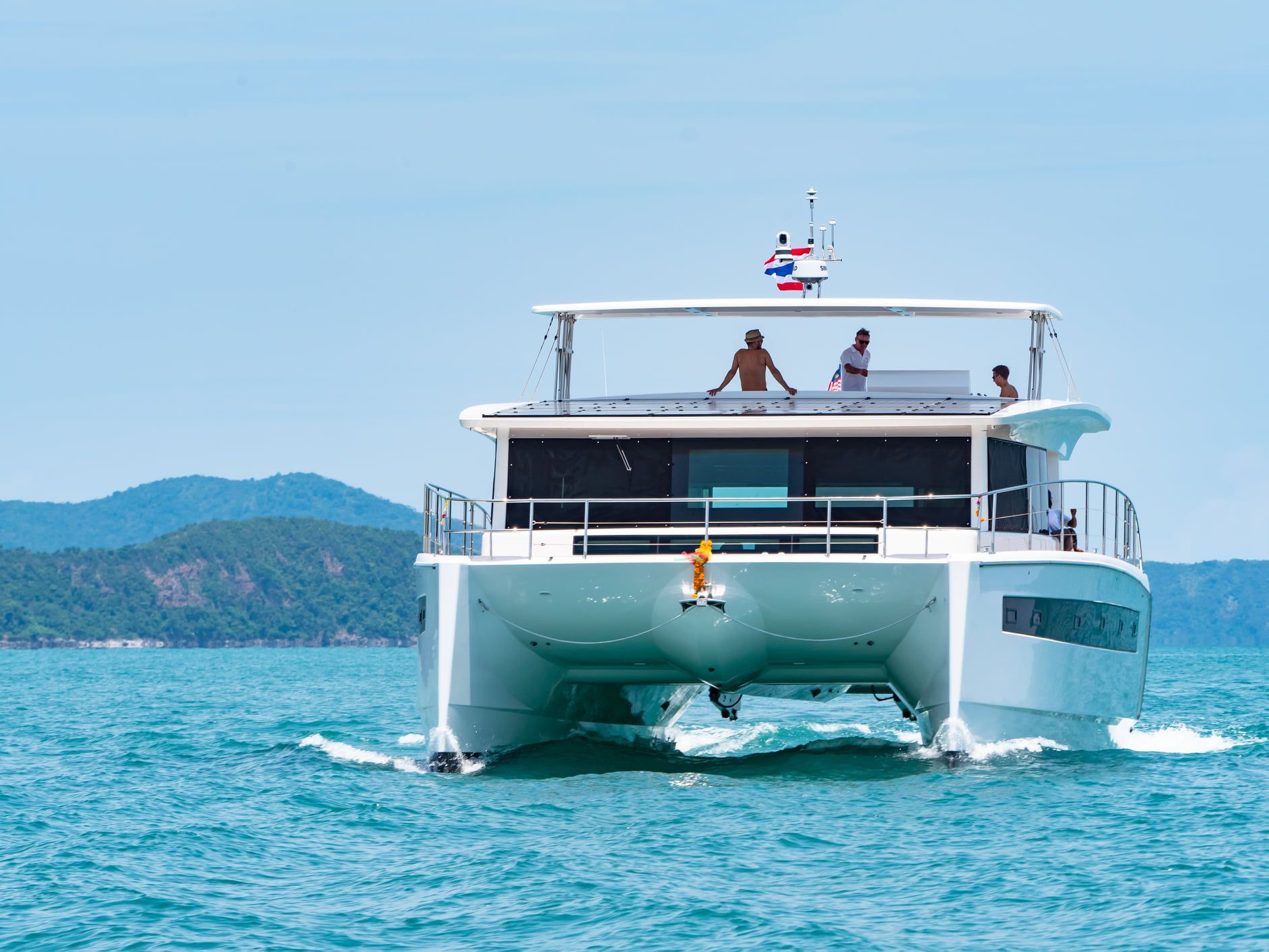 Silent 60 catamaran sailing on the ocean