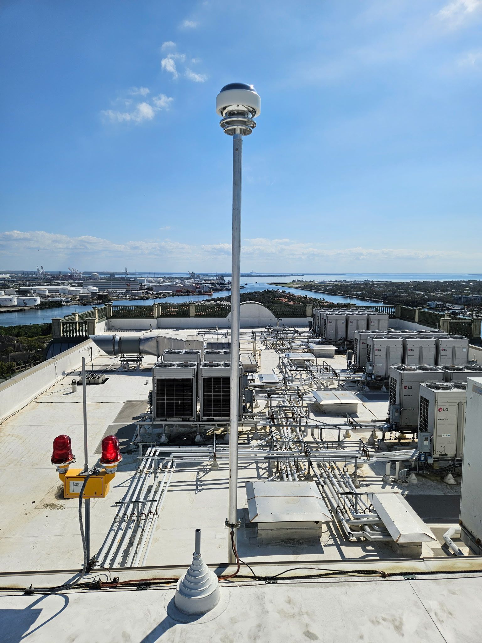 CMCE system installed on the roof of a high-rise condo building