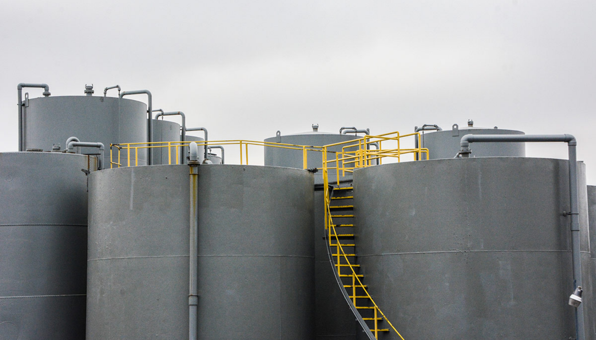 Oil storage tanks