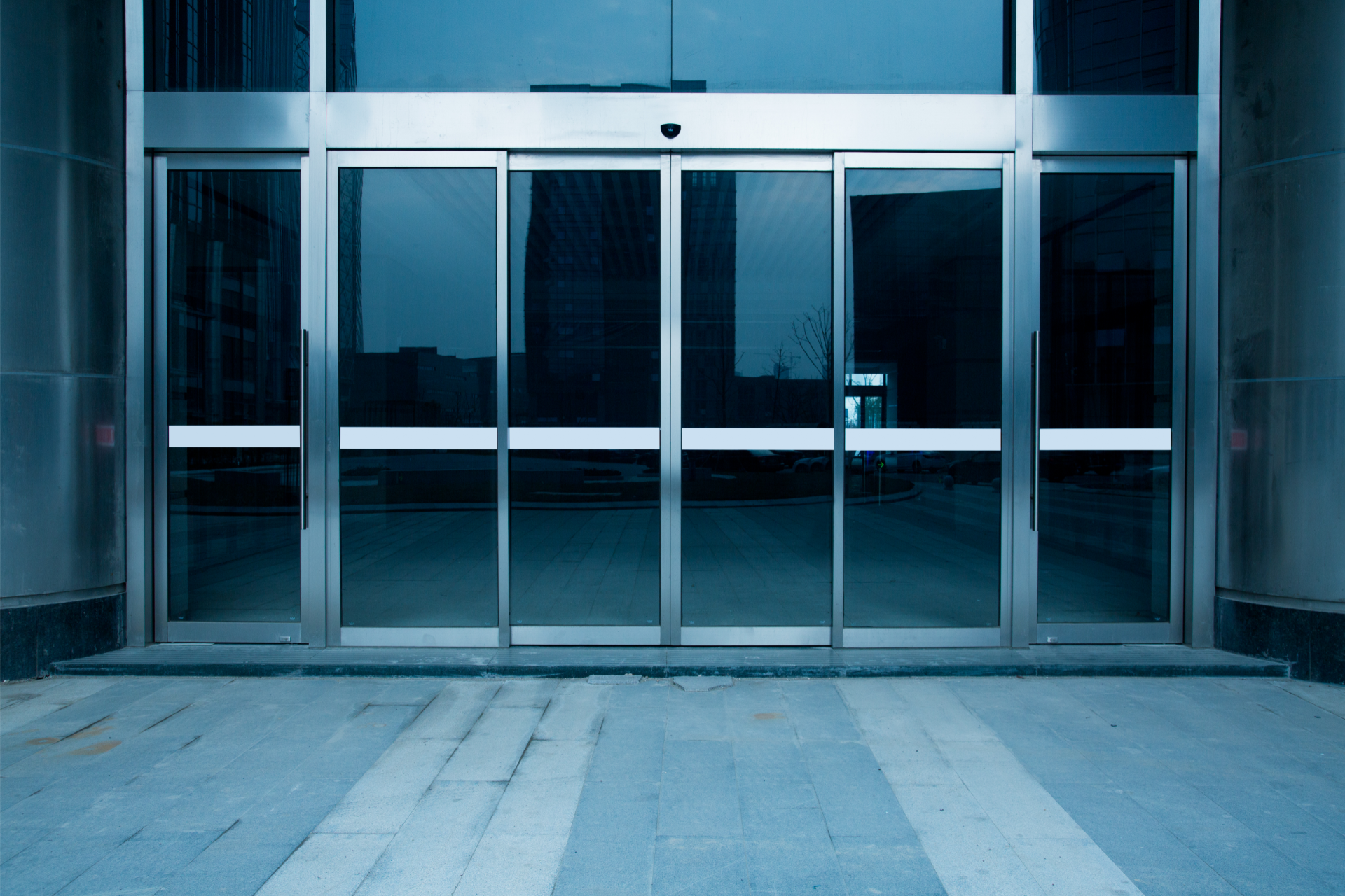 storefront with glass doors