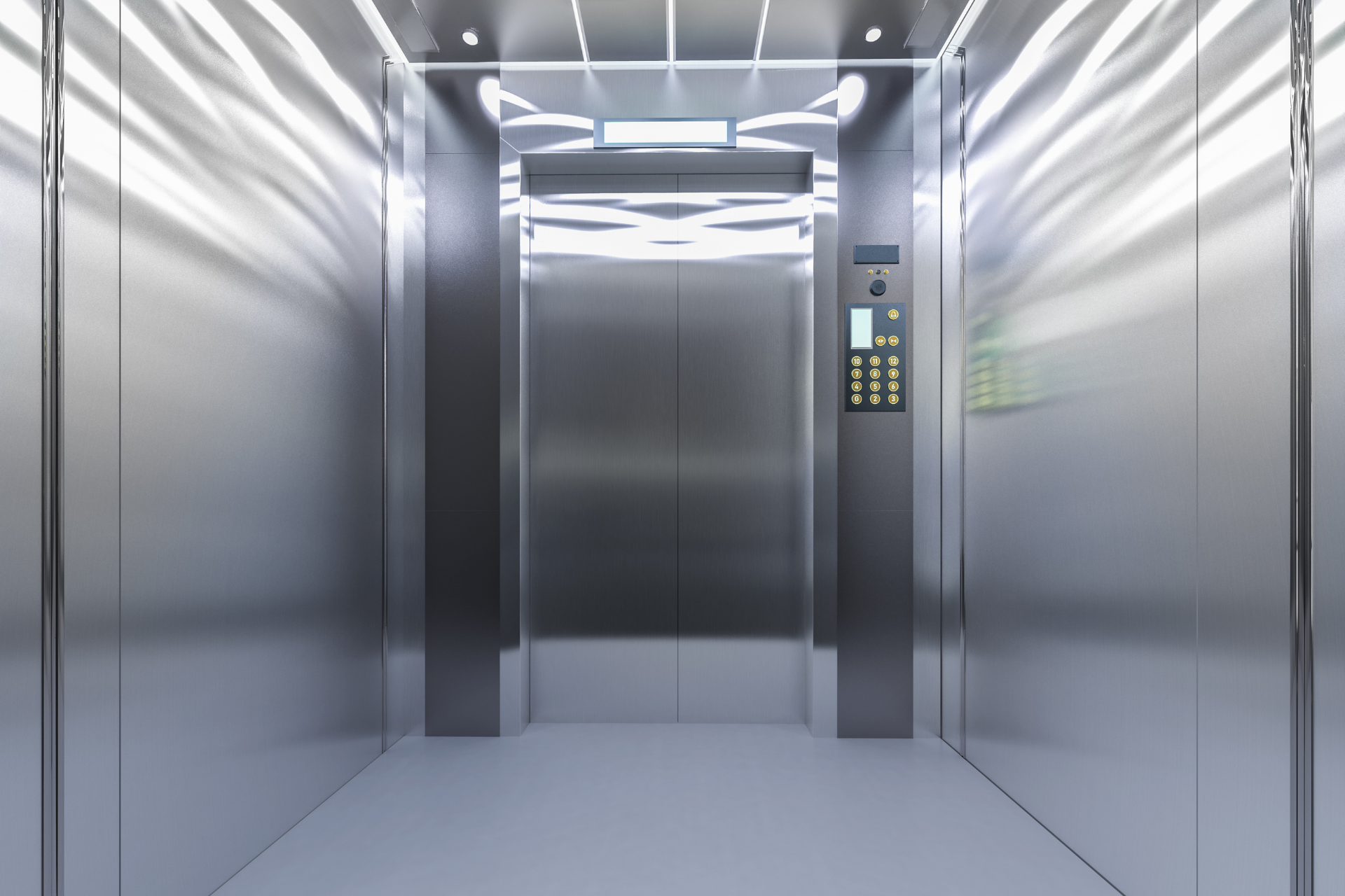 shiny clean elevator