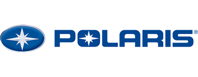 The polaris logo is blue and white with a star in the middle.