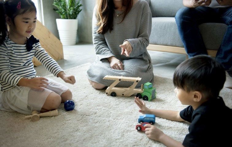 Kids Playing On Carpet