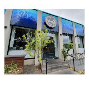 Image shows outside entrance to Blu By Australian Seafood Group building.