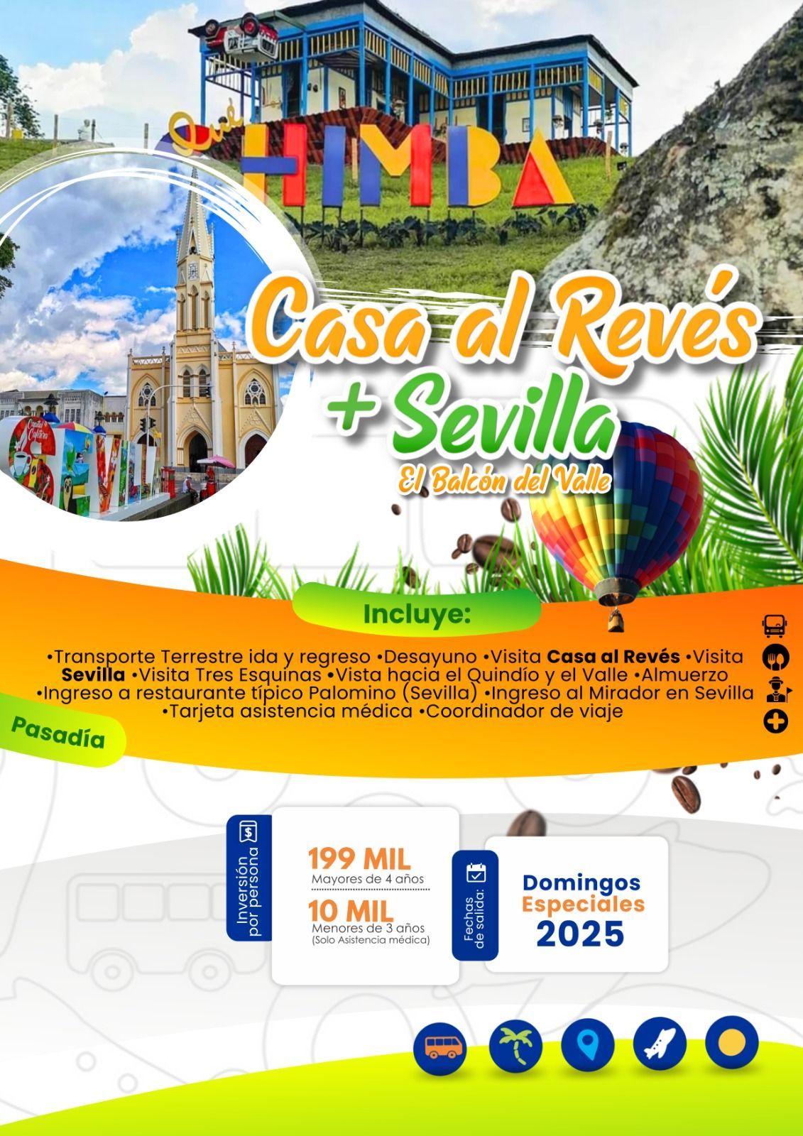 Pläne und Tagesausflüge von Cali durch das Tal. Preise ab