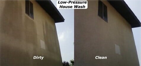 Eco-Friendly Pressure Washing — Before and After Wall Cleaning in Lexington, KY