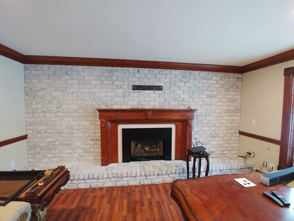 Contact us to have your fireplace brick or stone painted in Berks, Lancaster, or Lebanon County.