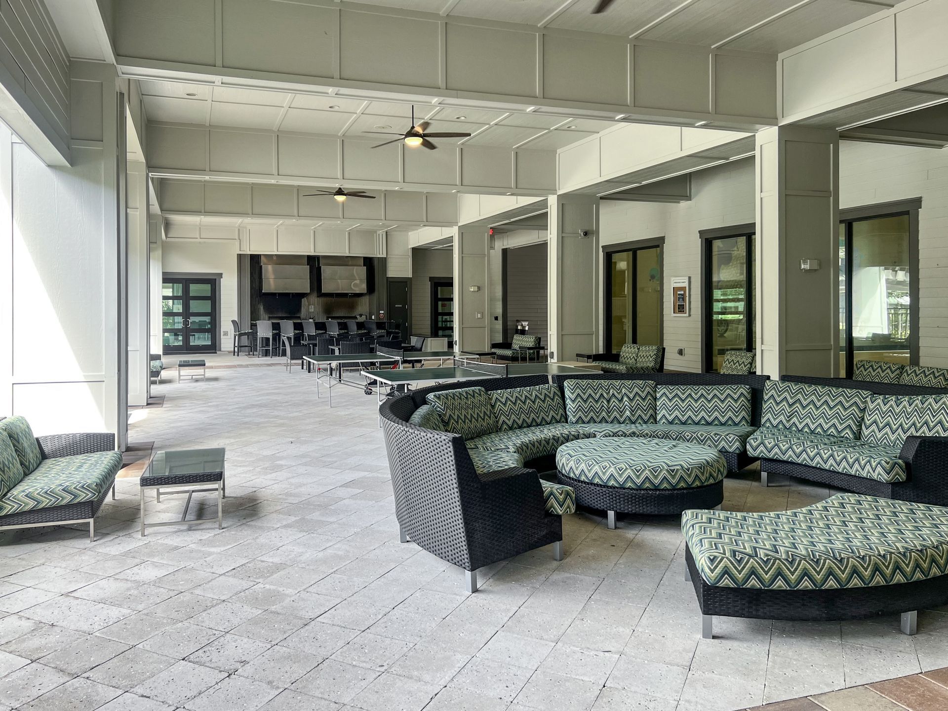 outdoor seating on a lanai 