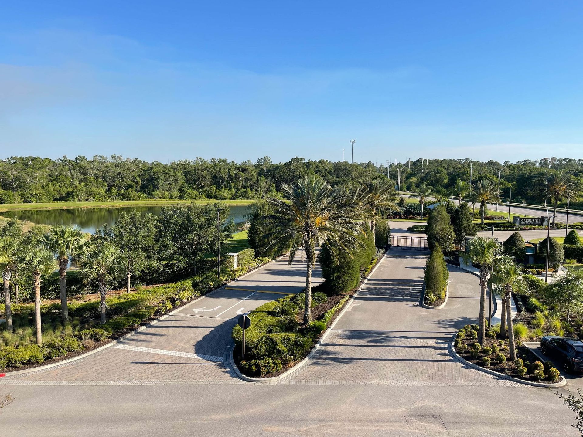 gated entrance to Creekside Ranch Apartments in Bradenton, FL