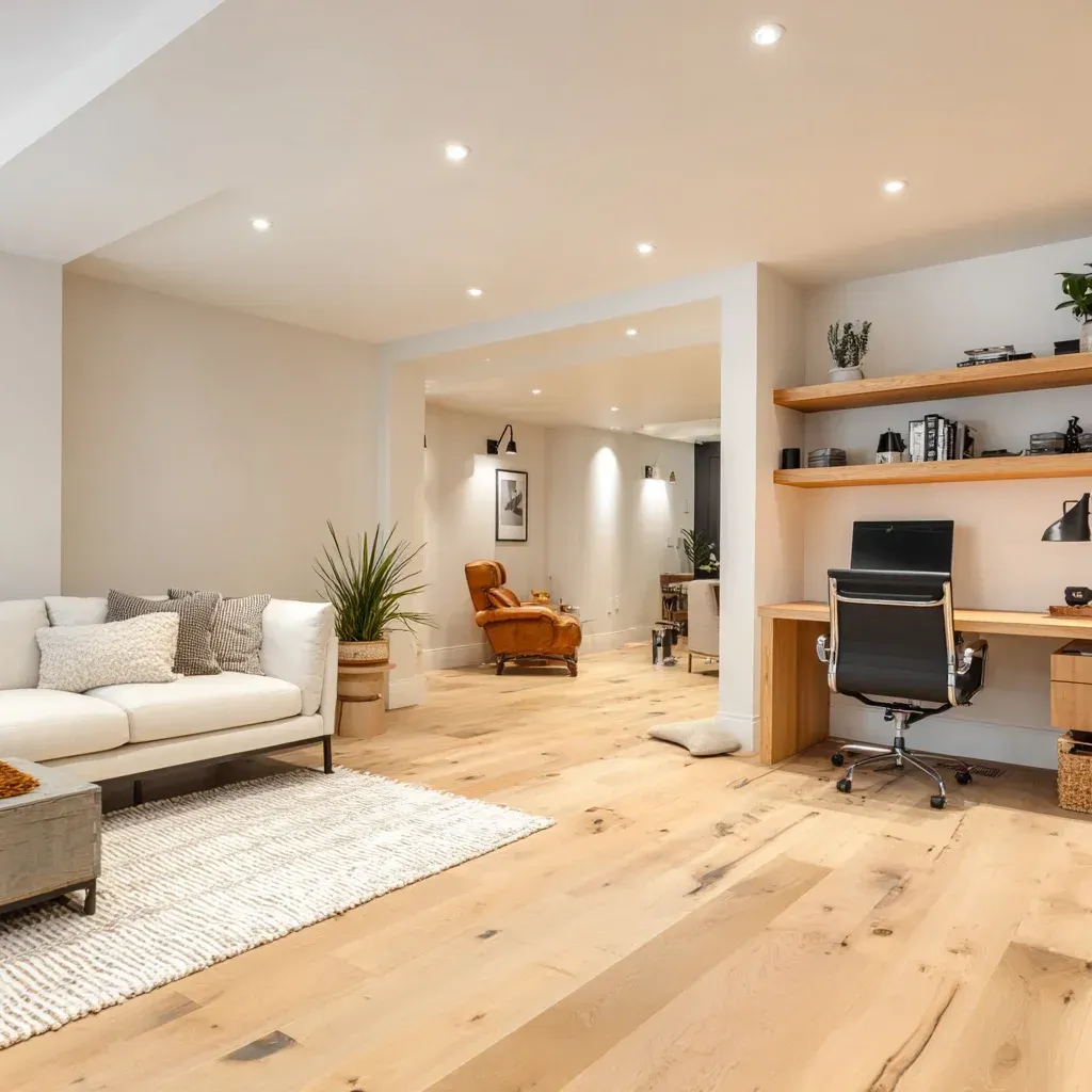 Basement Renovation Vancouver Builds Family Room With Seating Area And Modern Lighting Design. Basement Contractor Vancouver Improves Daily Living Space.
Basement Renovation Vancouver Designs Home Office With Built In Desk And Lighting Setup. Basement Contractor Vancouver Creates Functional Workspace.
Basement Renovation Vancouver Adds Bedroom With Closet Installation And Insulated Wall System. Basement Contractor Vancouver Builds Comfortable Living Area.
Basement Renovation Vancouver Installs Bathroom With Shower, Vanity, And Tile Flooring. Basement Contractor Vancouver Completes Plumbing And Waterproofing Systems.
Basement Renovation Vancouver Develops Kitchenette With Cabinets, Sink, And Countertop Installation. Basement Contractor Vancouver Builds Functional Kitchen Space.