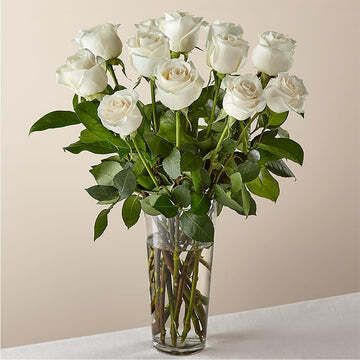 Long Stem White Rose Bouquet — Brooklyn, NY — Meaningful Flowers