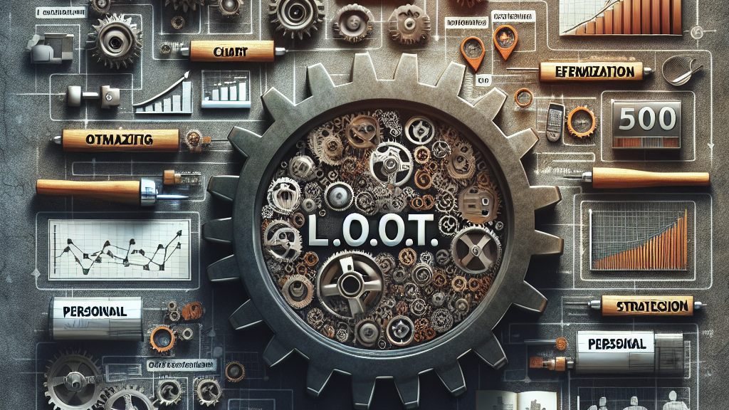 A gear with the word l.o.o.t. written on it