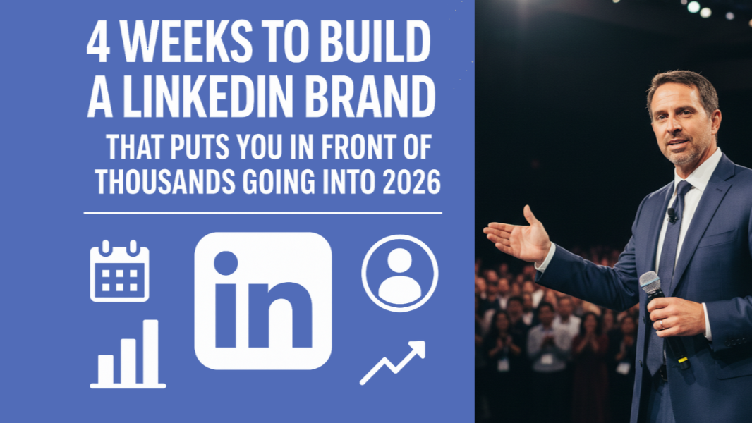 Man presenting, title reads