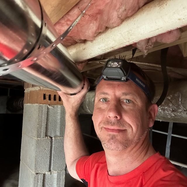 wyatt working on repair duct