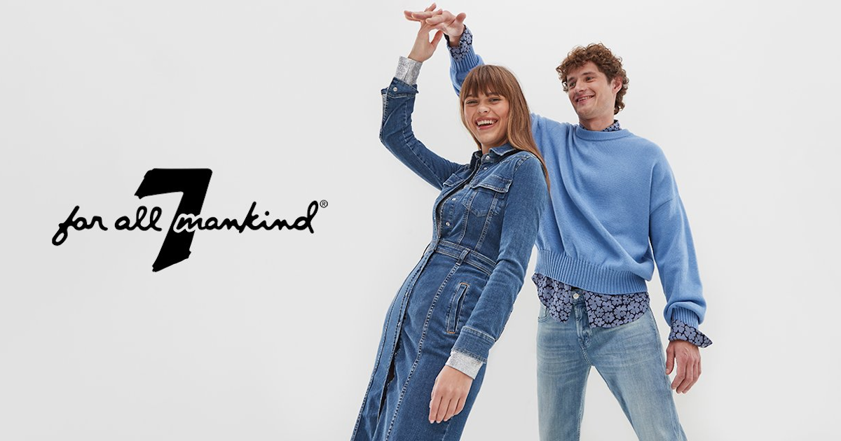 denim on 7th dress code Denim midi dress in blue - 7 For All Mankind