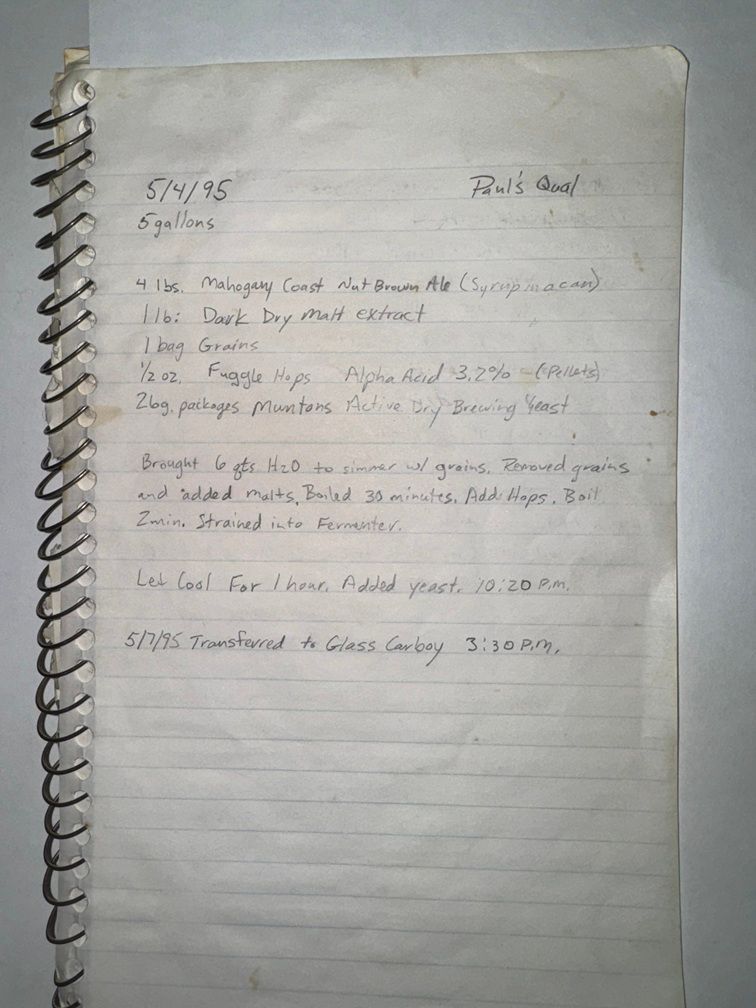 homebrew recipe Paul's Qual
