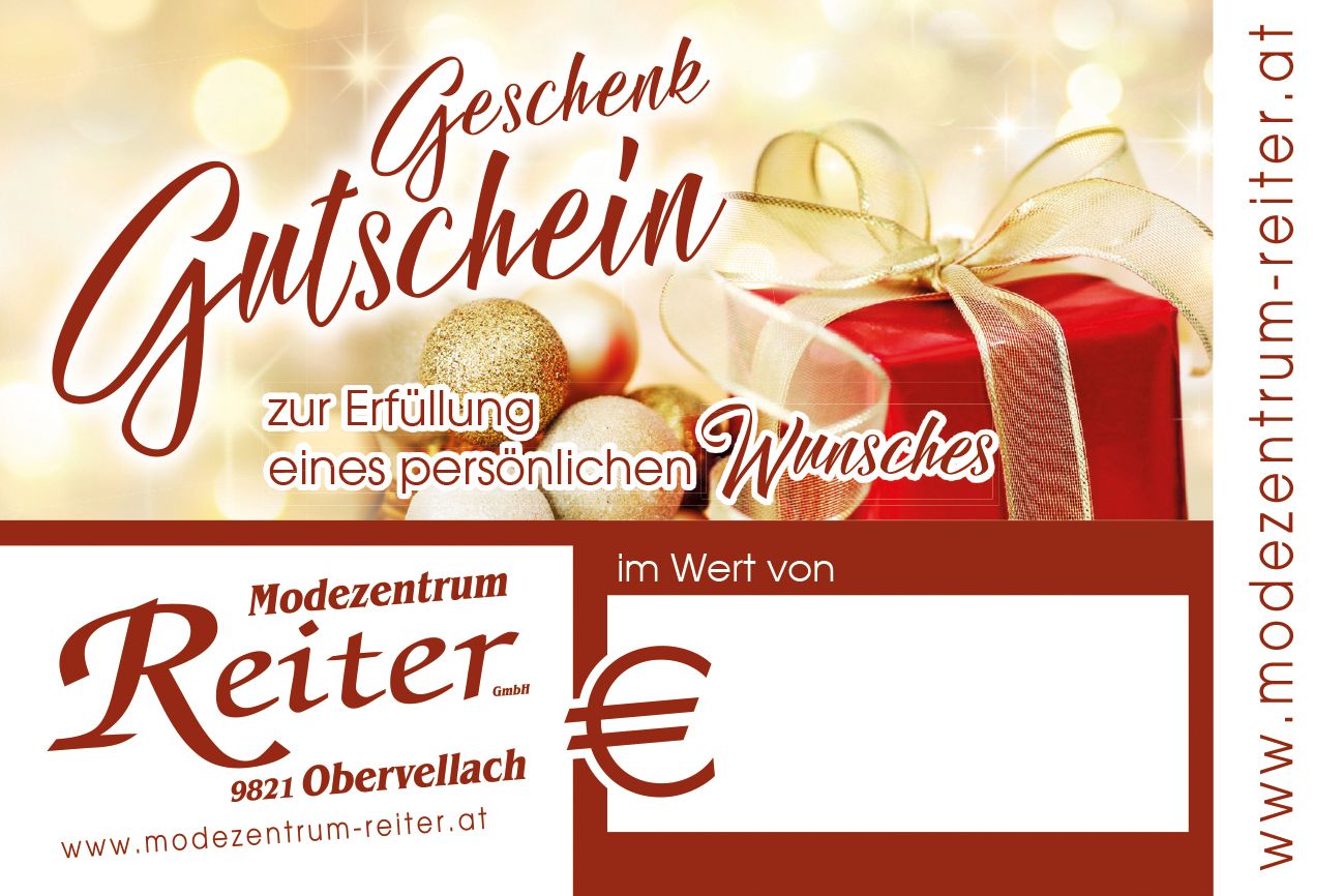 Modezentrum Reiter Geschenkgutschein