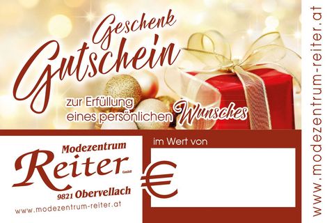 Modezentrum Reiter Geschenkgutschein
