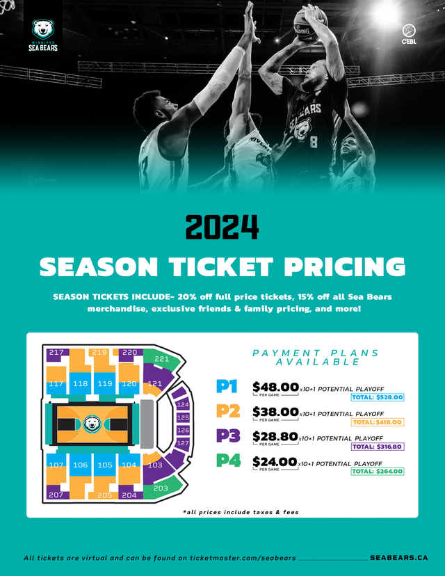 Tickets - Buy Winnipeg Sea Bears Tickets - CEBL