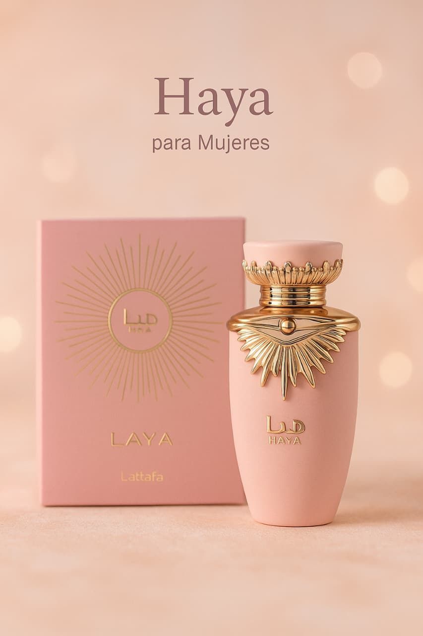 Frasco y caja de perfume rosa, 