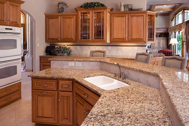Installation of Granite, marble, quartz countertops, porcelain or ceramic tiles.