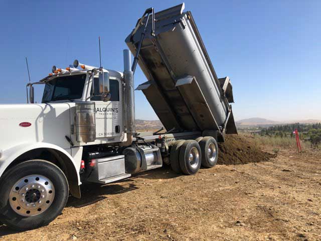Dry material hauling truck — Diamond Springs, CA — Jalquin’s Trucking
