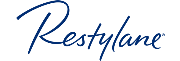 Restylane logo in blue script.