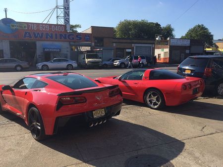 Red Sports Car Parking — Brooklyn, New York — Anthony’s Automotive Repair Inc.