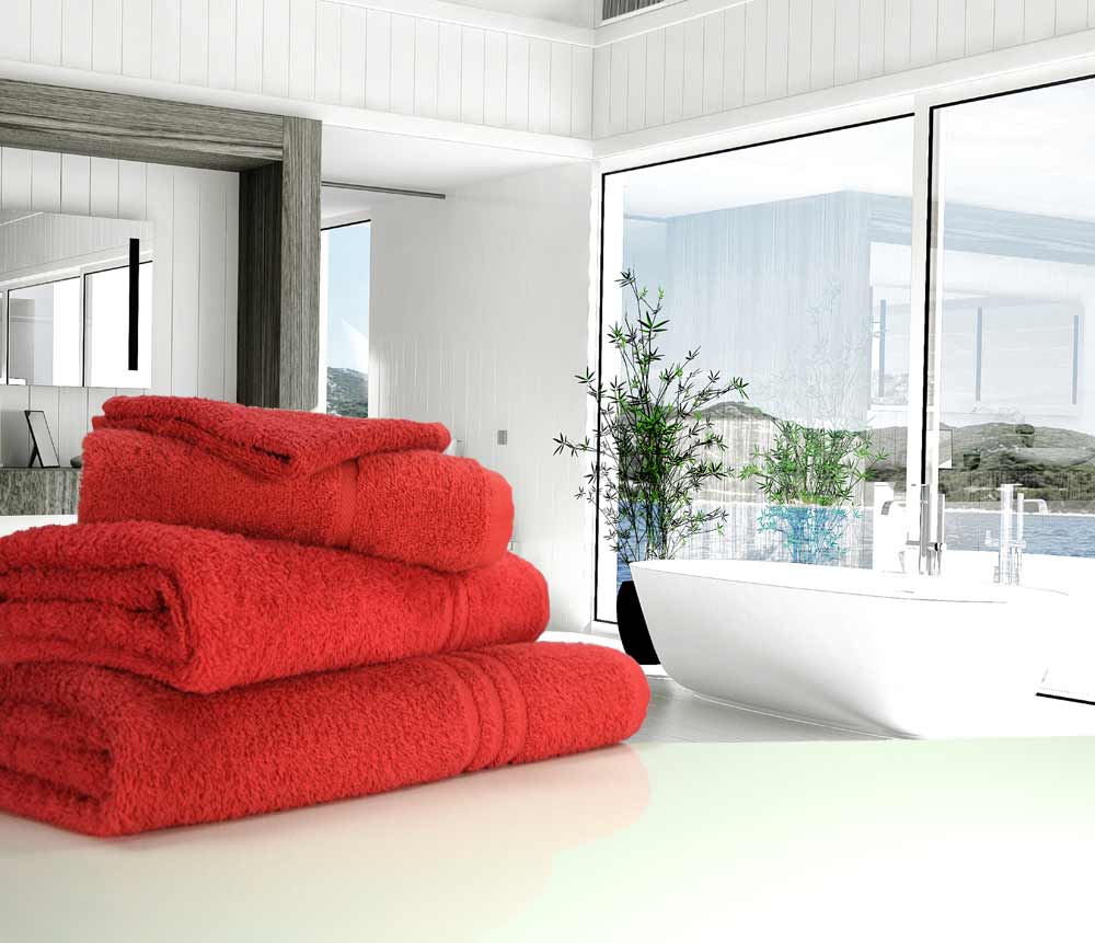 500gsm Red towels