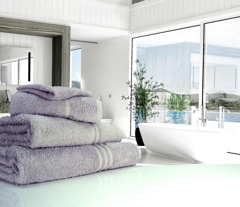 Light grey towels 500 gsm