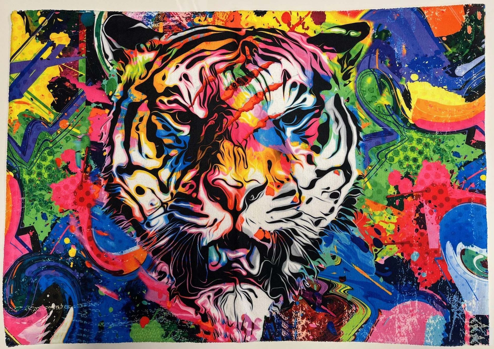 Printed Towel Fluo Tiger